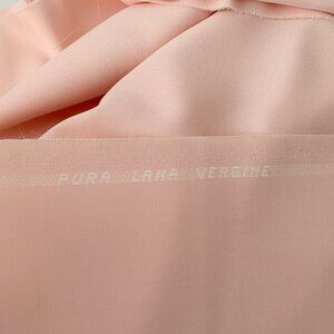 Pure Wool Light Pink Italian Sewing Fabric Remnant